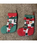 Christmas Stockings Set of Two Matching Handmade - £14.01 GBP