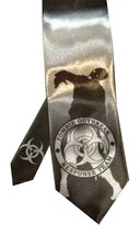 L@@K! ZOMBIE Response Team Steel gray satin neck tie! Walking dead - £29.25 GBP