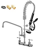 Stainless Steel Commercial Sink Faucet Wall Mount With Sprayer Kitchen F... - $79.19