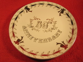 10&quot; Porcelain Collector Plate 50th ANNIVERSARY Lefton JAPAN - $11.16