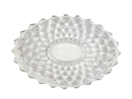 Fostoria American Serving Platter Clear Glass Oval Torte Plate 14&quot; x 9-3/4&quot; - £26.08 GBP