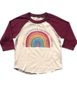 Rowdy Sprout 2T Raglan Tee &quot;I See Your True Colors&quot; Graphic Rainbow Desi... - $24.00