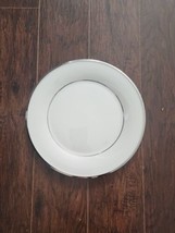 Lenox Fine China SOLITAIRE Dinner Plate - Ivory w/Platinum Trim Made in U.S.A. - £18.69 GBP