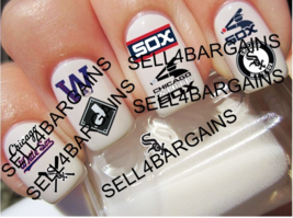 40 NEW 2023 MLB CHICAGO WHITE SOX Logos 10 DIFFERENT DESIGNS Nail Decals - £15.17 GBP