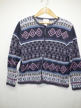 Vintage Y2K Cardigan Sweater Size Large Button Up Pretty Purple Academia - £15.81 GBP