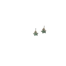 Vintage Green Star Stud Earrings Womens Costume Jewelry - $11.78