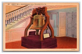 Liberty Bell Philadelphia Pennsylvania PA UNP Unused Linen Postcard Y14 - £1.44 GBP