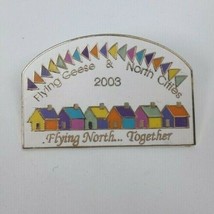 Vintage 2003 Flying Geese &amp; Northern Cities Flying North..Together Lapel Hat Pin - £3.26 GBP