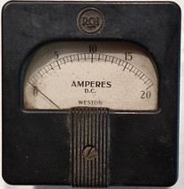 RCA amperes gauge --vintage 1940&#39;s looks nice jus tout of long term storage  - $23.99