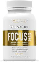 Focus Max, Brain &amp; Focus Health Supplement, Proven Concentration, Focus, Memory, - £46.79 GBP