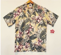 True VINTAGE 80s Hilo Hattie Hawaiian Button Up Shirt Medium 1980s NWT - £23.26 GBP
