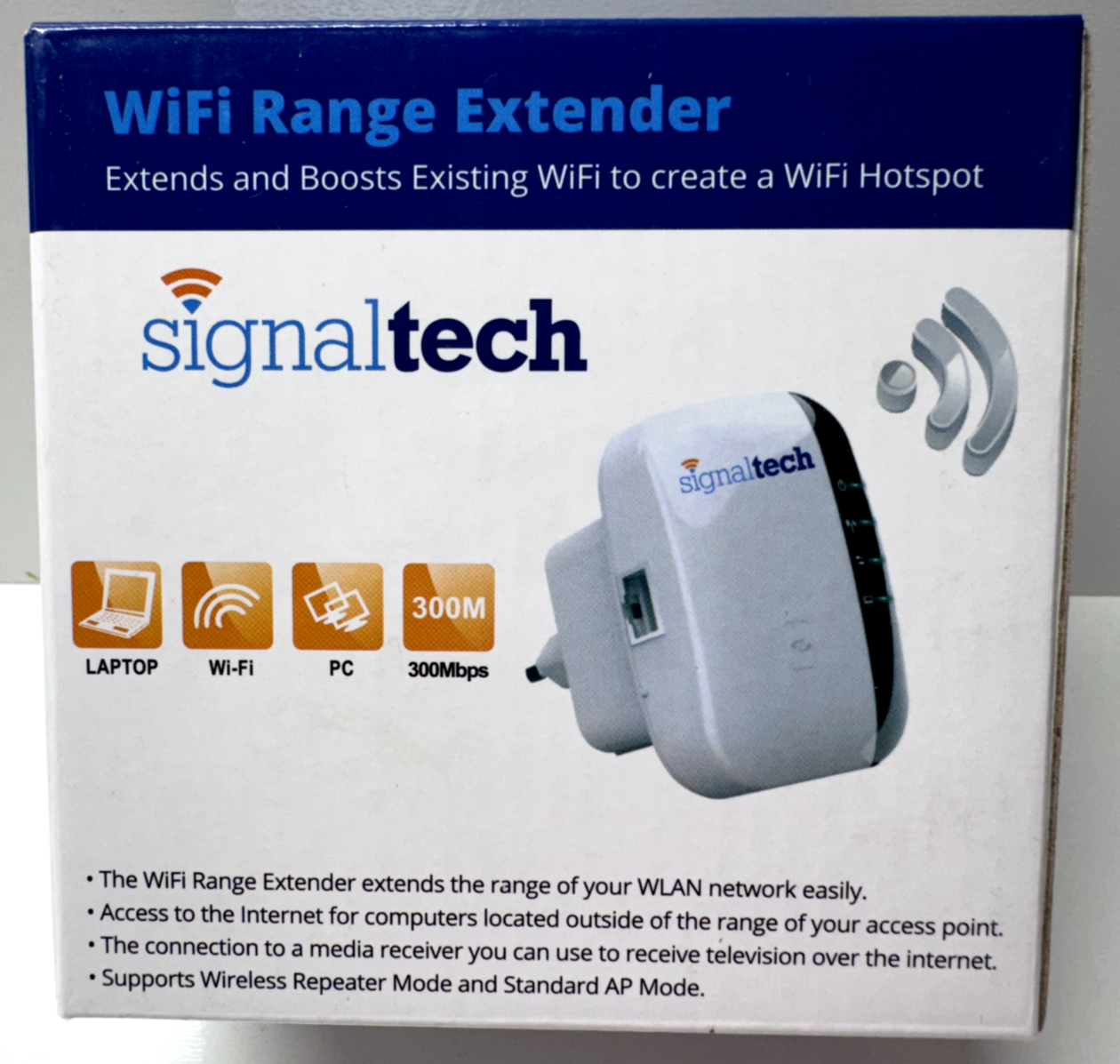SignalTech WiFi Range Extender New Creates WiFi Hotspot - $11.87