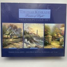 Thomas Kinkade deluxe puzzle set 500 pc three full size - $14.52