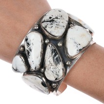 6.75&quot; Darren Livingston Navajo sterling white buffalo cuff bracelet - $851.40