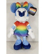 Disney Rainbow Collection 9&quot; Minnie Mouse Plush Pride New With Tags - £13.83 GBP