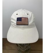 Vintage USA Hat Liz Claiborne American Flag Embroidered Logo Strap-Back ... - $605.56 MXN