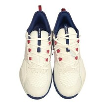 Lacoste Men’s Sneakers White Red Blue Size 10 US New w/ Box Tennis Court Shoes image 4