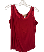 Red Transition Brand Silk Spandex Tank Top Women&#39;s XL Scoop Neck - $33.83 CAD