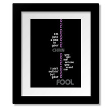 Chain of Fools by Aretha Franklin Song Lyric Music Art - Print, Canvas o... - $19.00+
