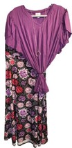 NWT LULAROE Medium Floral Slinky Maxi Skirt/3XL Solid Purple Remi V-neck... - $100.00