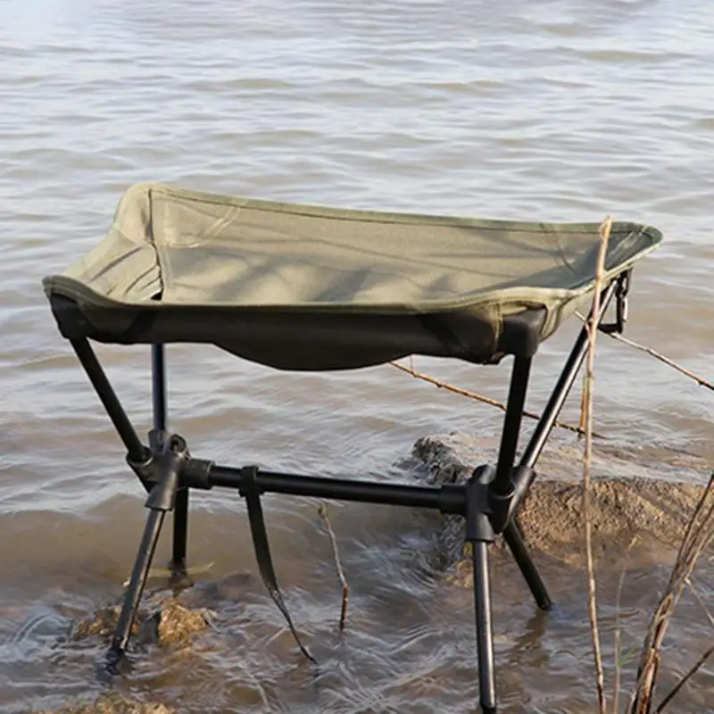 Folding Camping Stool Retractable Hiking Chair Collapsible Fishing Aluminum - £36.73 GBP+