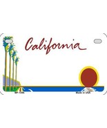 California Palm Trees State Background Metal Novelty Motorcycle License ... - £15.14 GBP