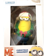 Kurt Adler Christmas Ornament Despicable Me Minion Dave with Wreath Sant... - $14.03