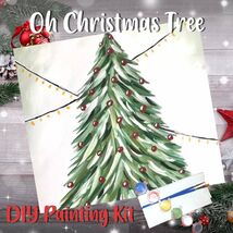Oh Christmas Tree Painting Kit - Paint Your Own - Hand-Drawn - Canvas Pa... - $35.00