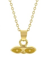 Saint Lucy Eye Pendant 18k Gold Plated with 20&quot; chain Santa Lucia Charm Gold New - £9.34 GBP