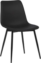 Black Powder Coat Finish And Black Faux Leather Are Featured On Armen Living&#39;S - £108.00 GBP