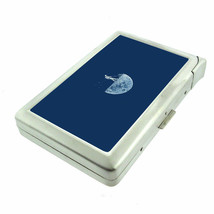 Moon Landing Em2 100&#39;s Size Cigarette Case with Built in Lighter Metal Wallet - £17.18 GBP