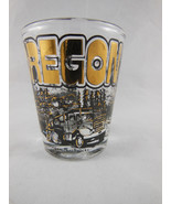 Oregon Vintage Libby Shot Glass Central Lost Lake Logging Toothpicks Gol... - $9.89