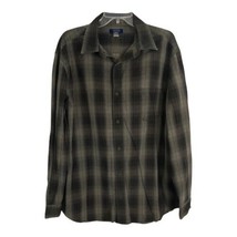 Austin Mens Shirt Size XL Brown Plaid Button Up Long Sleeve Pocket Extra... - $20.21