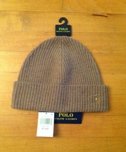  Polo Ralph Lauren Tan/Camel Wool Beanie Cuff Hat One size - £44.83 GBP