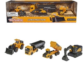 Volvo Construction (2023) 4 Piece Set 1/64 Diecast Models by Majorette - £28.50 GBP