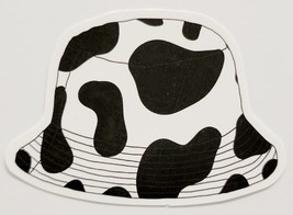 Black and White Cow Spot Colored Bucket Hat Cartoon Sticker Decal Embellishment - £1.83 GBP