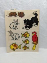 Vintage 1970s Limpygraph 4 Diecut Sheet Hamster Dog Rabbit Fish Parrot  - $79.19