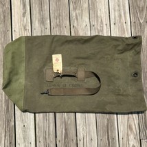 Vtg 1952 Korean War US Army Duffle Bag Type 1 Named Soldier Combs Railway Tag - $80.75