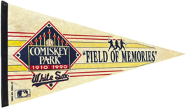 White Sox Comiskey Park 1910 -1990 Field of Memories MLB Baseball Felt P... - $18.57