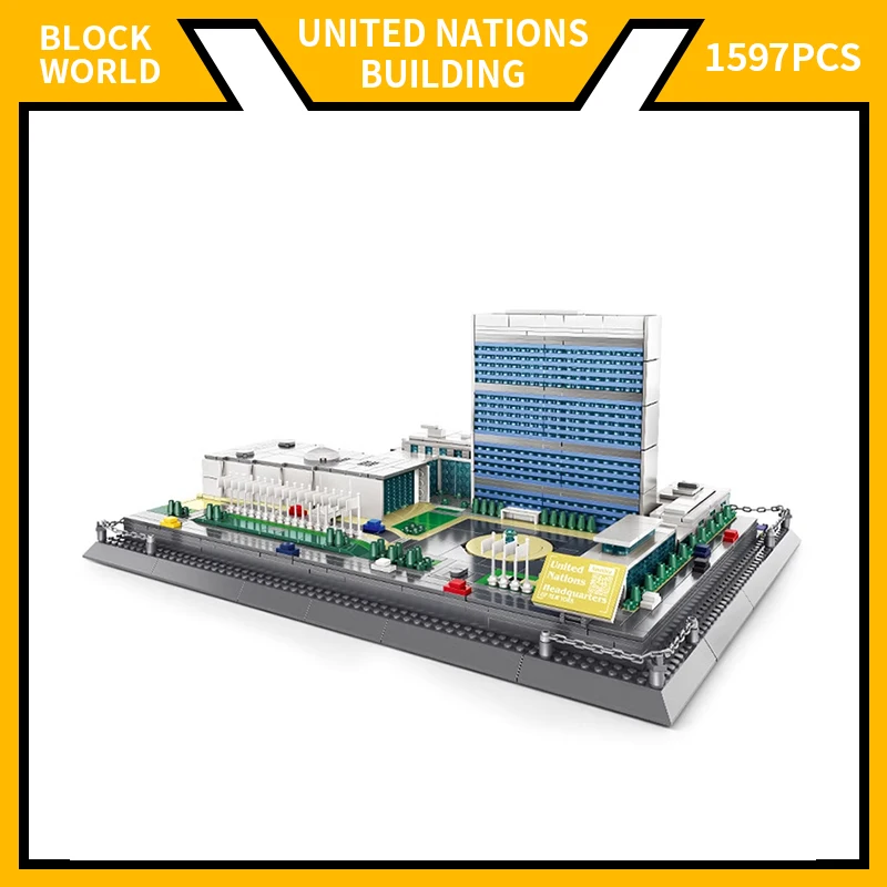 1597PCS World Architeture Building Blocks 1/7 Diorama United Nations - £154.57 GBP