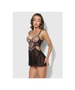 House of Desire Nova Lace &amp; Mesh Babydoll w/G-String 2 pc Set - $781.20 MXN