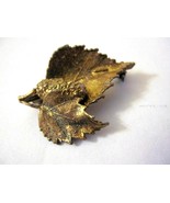 Vintage Vermeil Sterling Silver Tilia Danmark Leaf Pin - $89.08 CAD