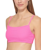 MSRP $68 Dkny Textured Bralette Bikini Top Womens Swimsuit Pink Size XS - £20.78 GBP