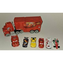 7 Disney Cars World Grand Prix Toy Lot Mack Truck Lightning McQueen Max ... - $49.45