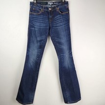 Wrangler Rock 47 Jeans Womens Size 30x34 Ultra Low Rise Bootcut Blue Str... - $24.74