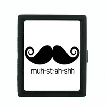 Cool Mustache D8 Small Black Case Card Money Holder - £11.03 GBP