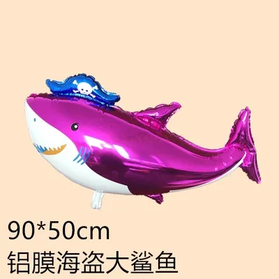 New aluminum film pirate shark whale floating space balloon toy - £13.02 GBP