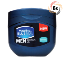 6x Jars Vaseline Blue Seal Men&#39;s Cooling Petroleum Jelly | 3.4oz | Fast ... - $22.17