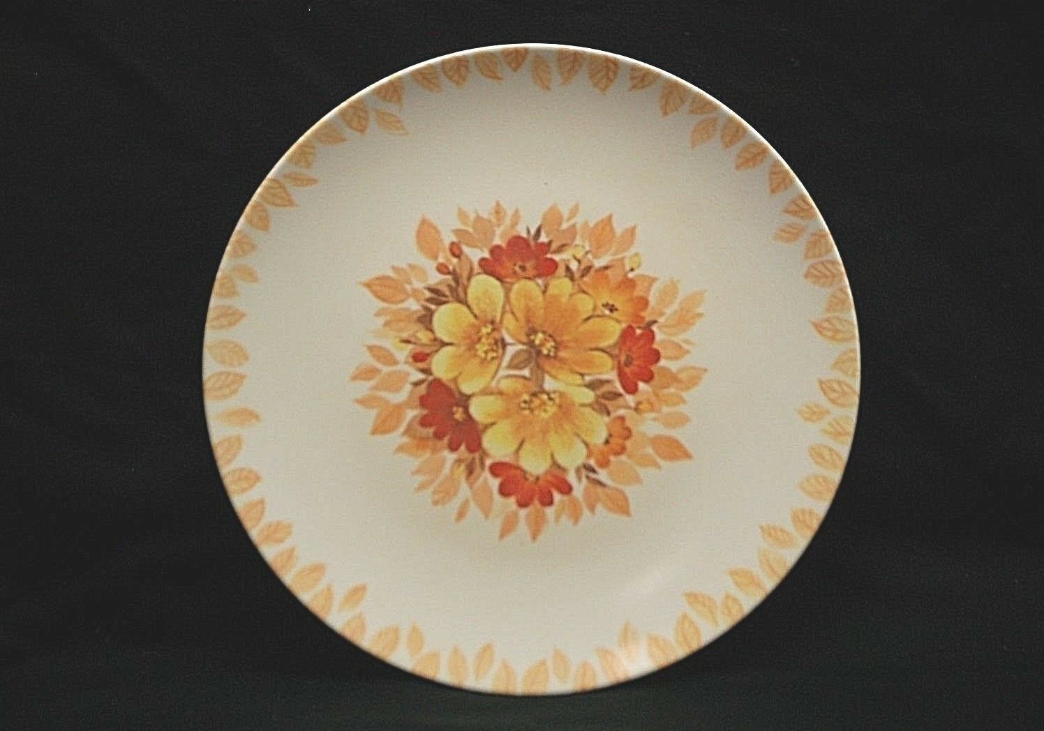 Old Vintage Lenox Ware Melamine 9-1/2&quot; Dinner Plate Lemon Yellow Flowers... - $9.89
