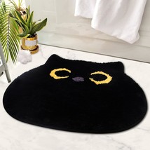 Bathroom Rug - Bathroom Mat,Black Cat Bathroom Rug,Cat Bath Mat,Soft Indoor Door - £27.17 GBP